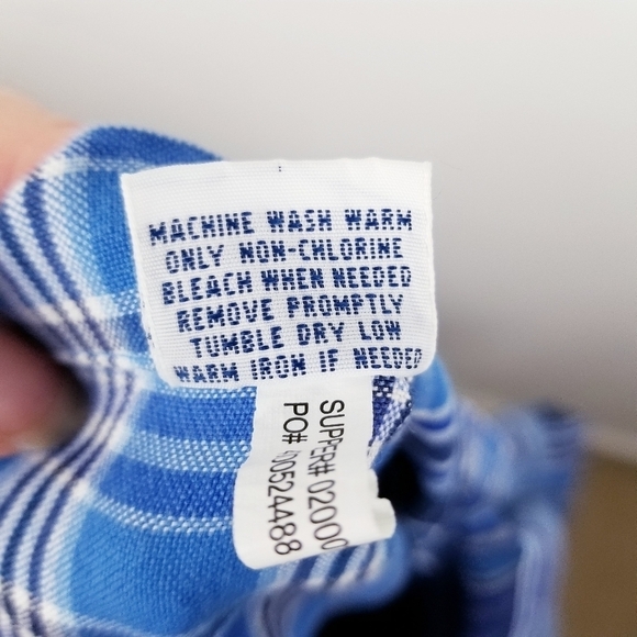Ralph Lauren Blue Plaid Short Sleeve Button Front Shirt, size XXL - Picture 8 of 9